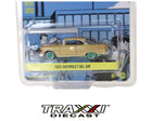 GreenLight 1955 Chevrolet Bel Air Gold General Motors 50 Millionth Car Green Machine Chase 30231 1:64 diecast in Exclusive Edition packaging.