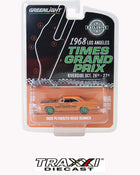 Chase GreenLight 1969 Plymouth Road Runner LA Times Grand Prix Pace Car Green Machine Chase 30273 1:64 diecast in exclusive packaging.