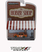 Chase GreenLight 1970 Datsun 510 Sedan Race Car with Driver Green Machine Chase 97070-D Hobby Shop Series 7 1:64 diecast in factory packaging.