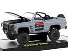 1973 Chevrolet K5 Blazer Holley MiJo Exclusives M2 Machines 1:64 diecast with opening hood and lifted off-road styling
