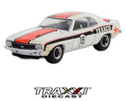 Side profile of the GreenLight Camaro RS showing Texaco graphics, number 18 markings, and red racing stripe.