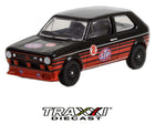1980 Volkswagen Golf GTI STP Running on Empty Series 14 GreenLight 1:64 front three-quarter view showing GTI badging and STP graphics