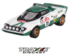 Lancia Stratos HF 1975 Rally Sanremo Winner 11 Mini GT MGT00628 front angle 1-64 diecast