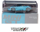 Mini GT McLaren 750S Spider Belize Blue Chase 1:64 diecast MGT00812-BL in blister packaging with special chase wheels