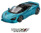 McLaren 750S Spider Belize Blue Mini GT MGT00812 open top interior detail
