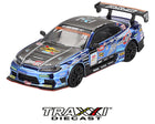 Front three-quarter view of Nissan Silvia S15 D-MAX Racing #70 Mini GT 1:64 diecast model