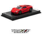 Porsche 918 Spyder Guards Red PosterCars 1:64 diecast mounted on display base