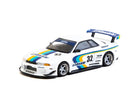Nissan Skyline GT-R R32 Widebody Jonsibal Designworks x GReddy #32 Tarmac Works 1:64 front three-quarter view showing widebody kit and GReddy graphics.